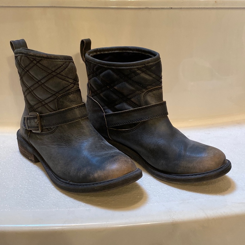 Lucky Brand distressed booties